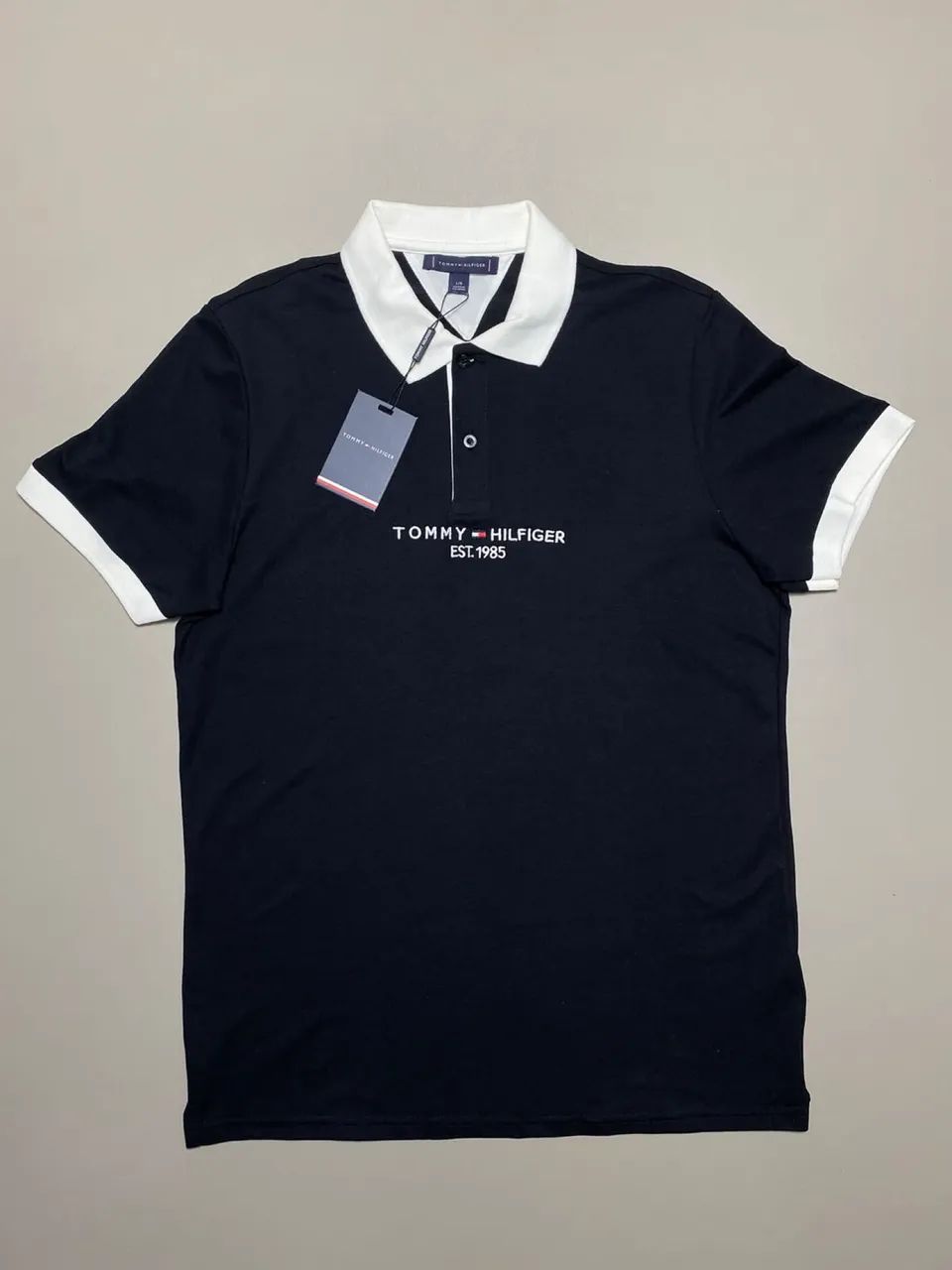Camiseta Polo TH Preto/Branco Limitado 