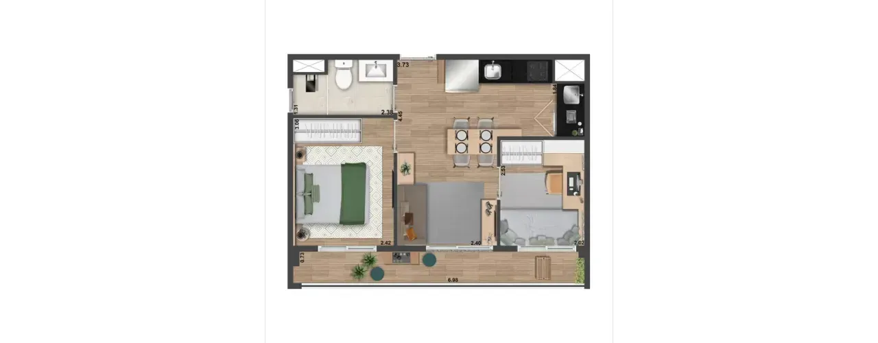 PLANTA 39m²