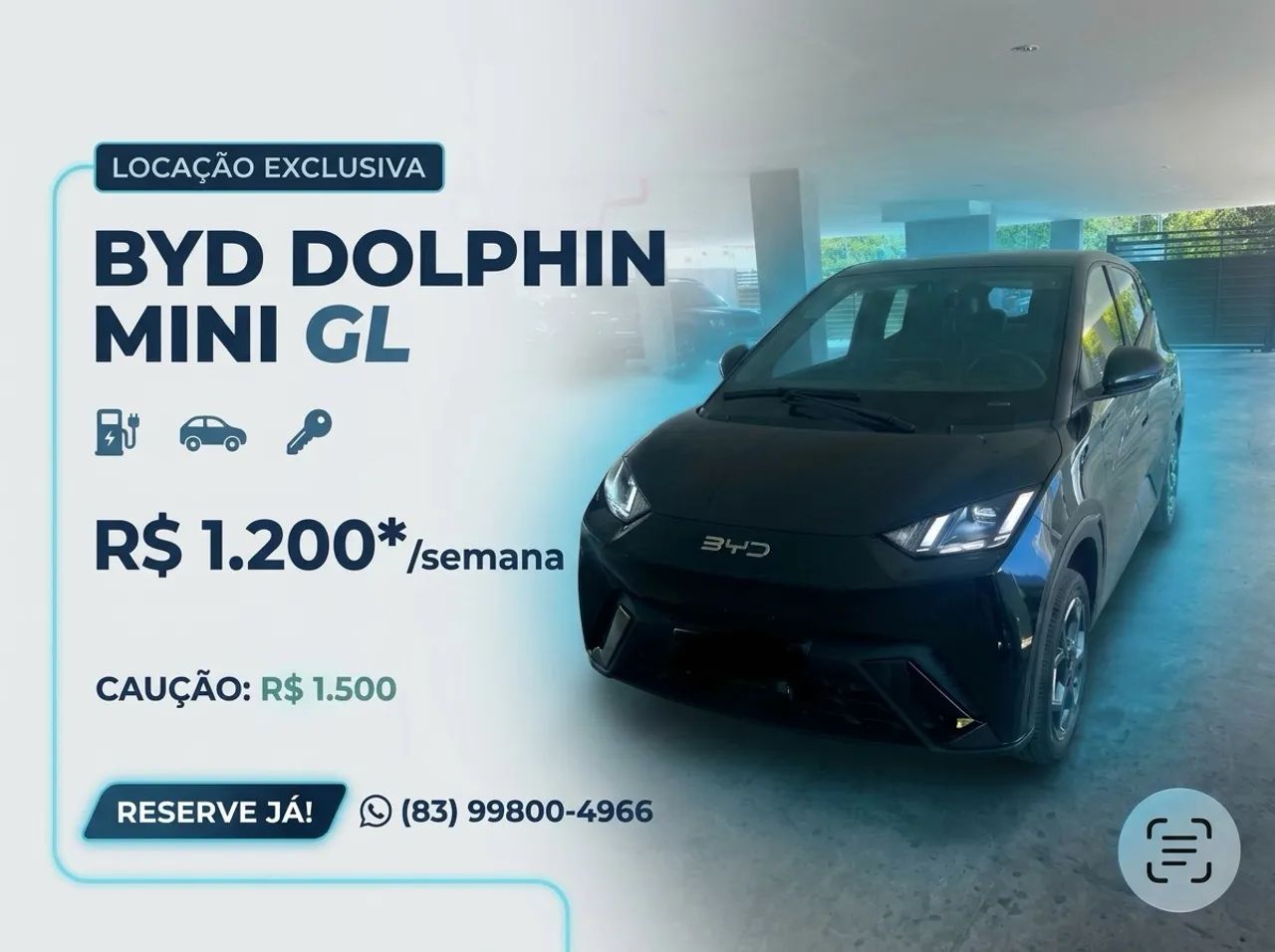 Locação BYD Dolphin Mini GL