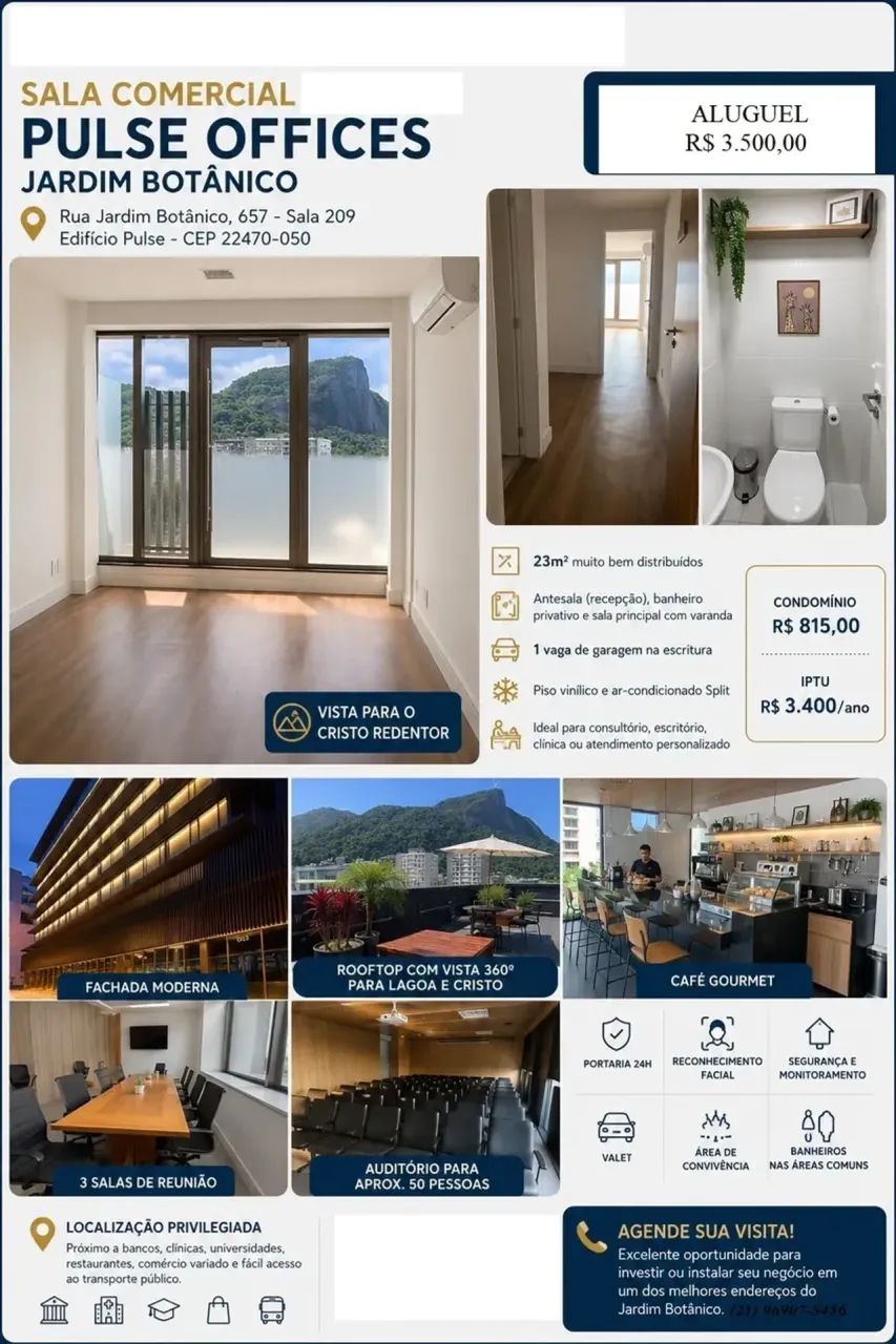 Sala comercial - Jardim Botânico - Rio de Janeiro - RJ