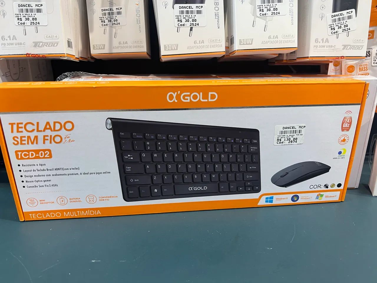 Teclado sem fio com mouse  - Foto 2