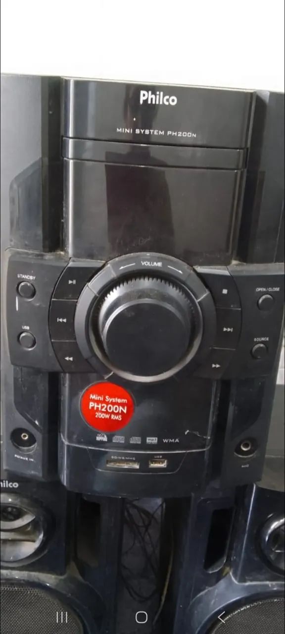 MINI SYSTEM PHILCO PH200N 200W RMS COM DEFEITO COMPLETO OPORTUNIDADE - Foto 2