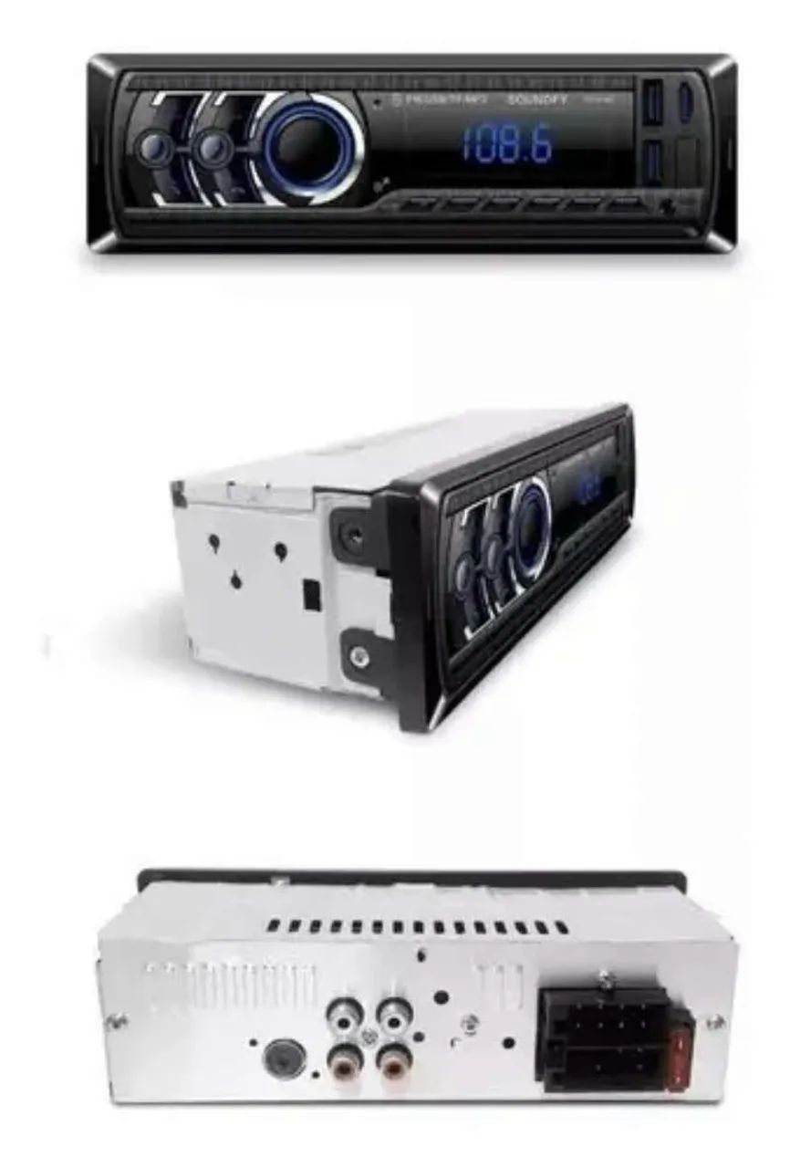 Radio Automotivo Mp3 1 Din Bluetooth Som Usb Prisma - Foto 2