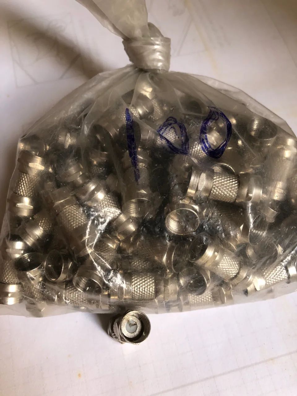 Kit com 104 emendas F macho metal níquel  - Foto 3