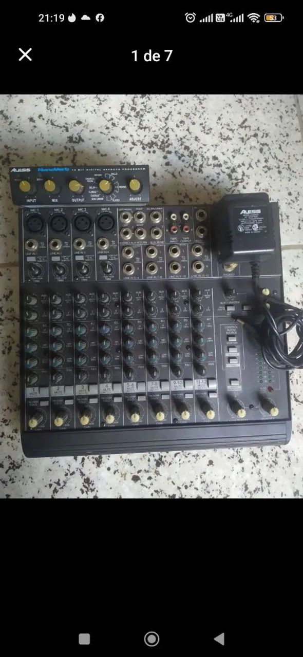 Mesa de som Mackie 8 canais 