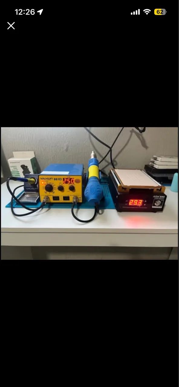 Estação de solda e retrabalho e separadora LCD