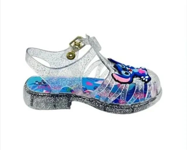 Sandália infantil transparente com glitter Stitch- NOVA - Foto 2