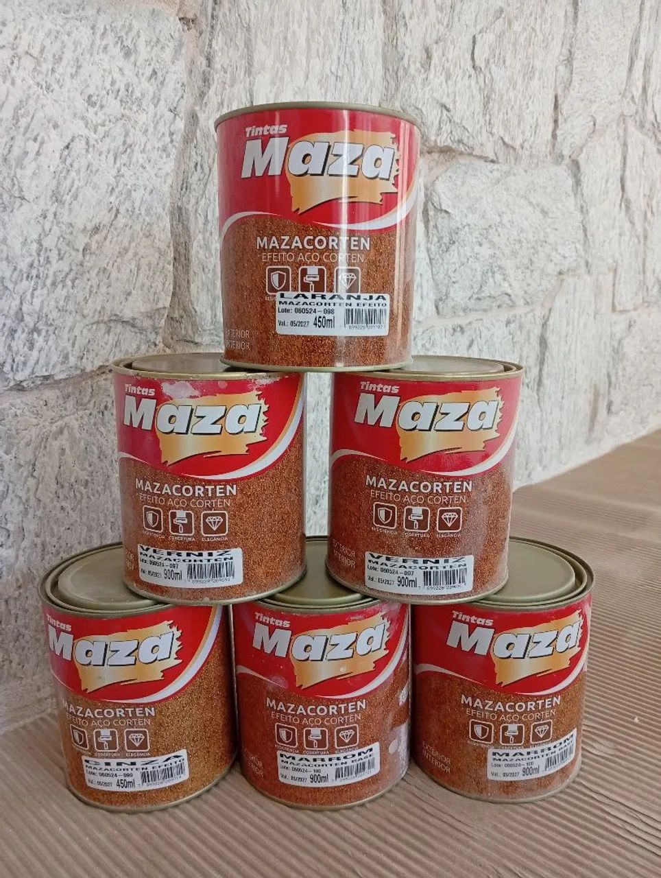 Kit pintura aço cortein Maza