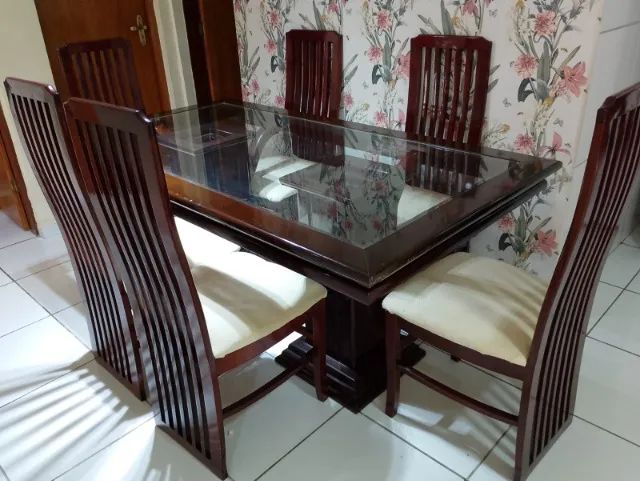 Mesa de jantar retangular com 6 cadeiras  - Foto 2