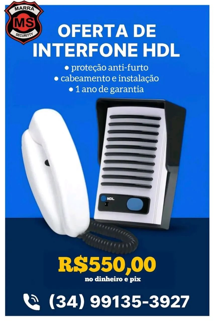 Interfone HDL instalado 