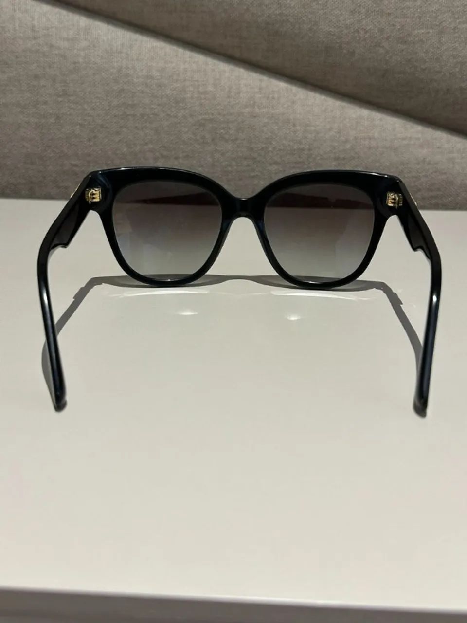 óculos de sol Dolce e Gabbana DG4404 preto com estojo - original - Foto 4