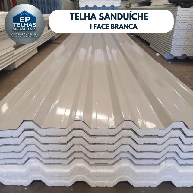 TELHA SANDUÍCHE 1 FACE BRANCA - Foto 3