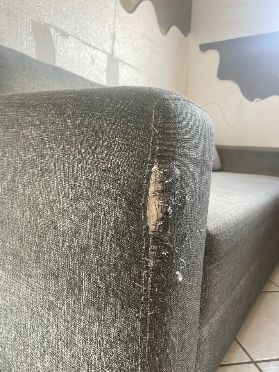 SOFA DE LINHO CINZA - Foto 2
