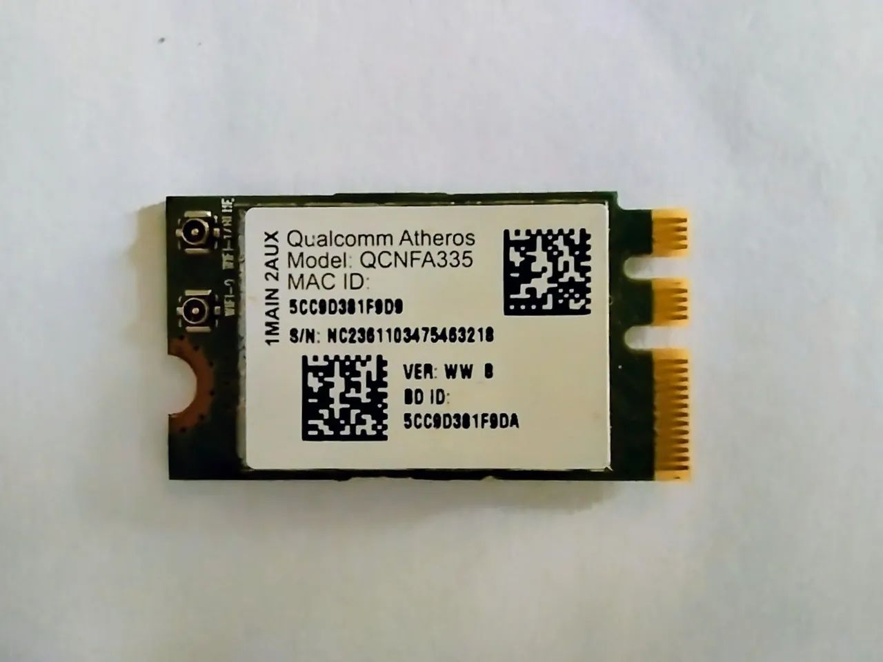 Placa Wifi Bluetooth Qualcomm QCNFA335