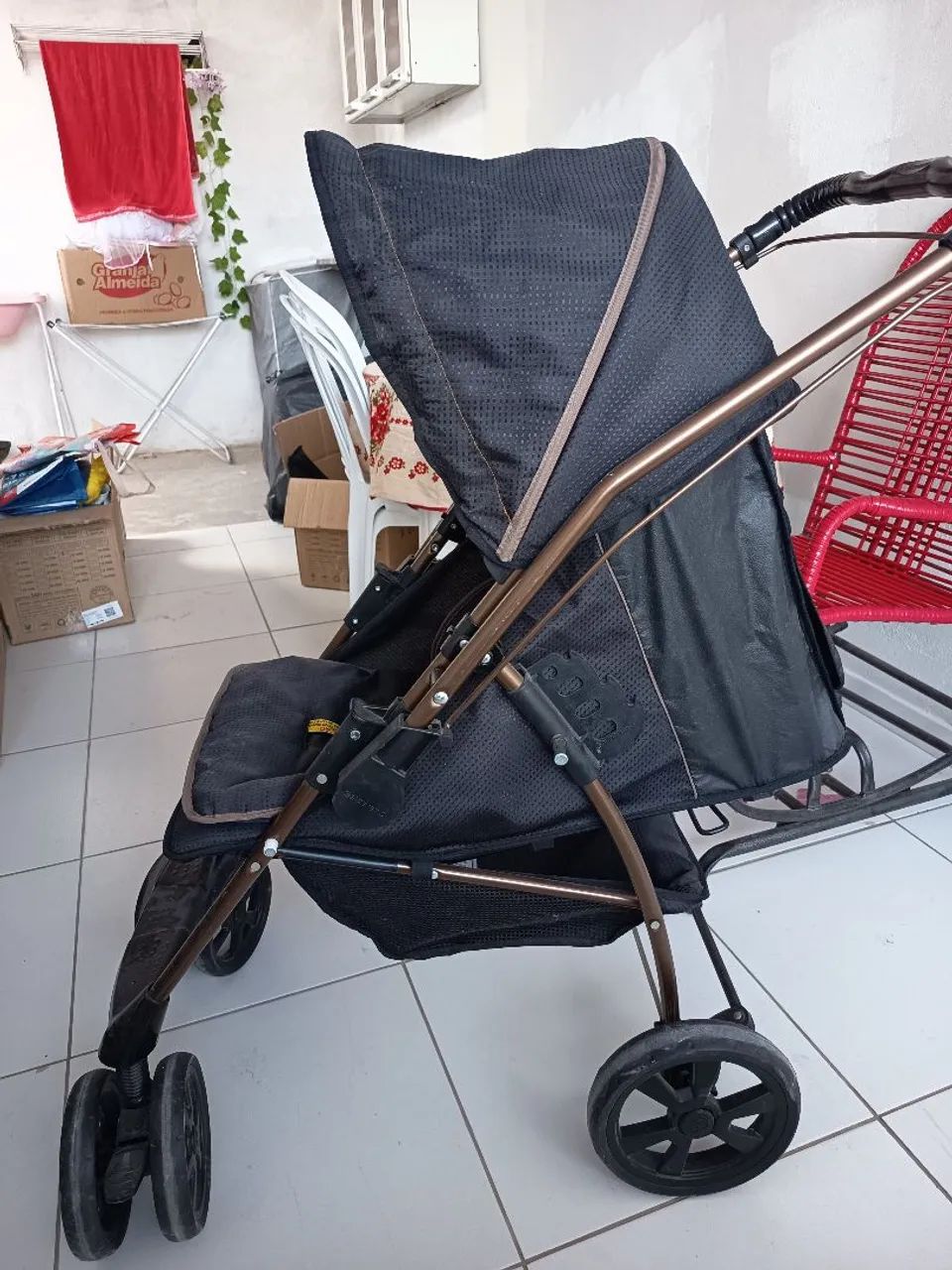 Carrinho de bebê reversível 