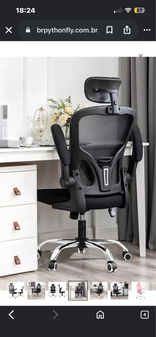Cadeira de escritório Python Fly Ergonômica 