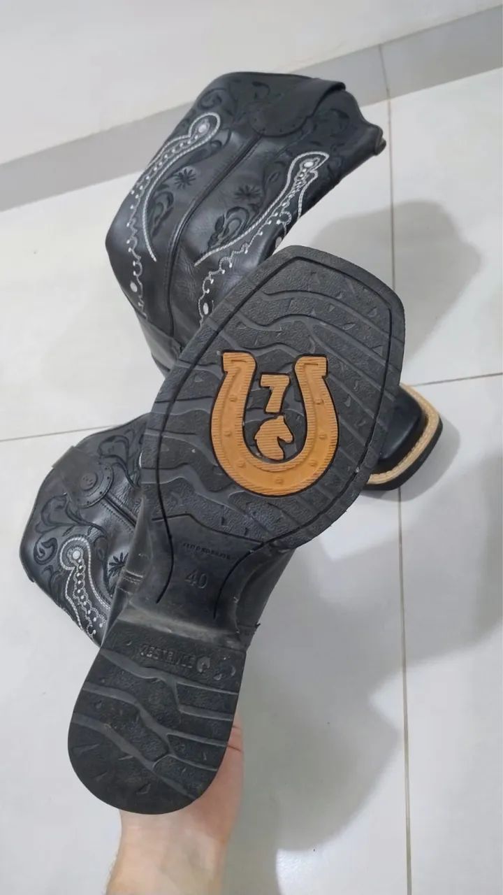 Bota texana 7 estrivos N 40 - Foto 2