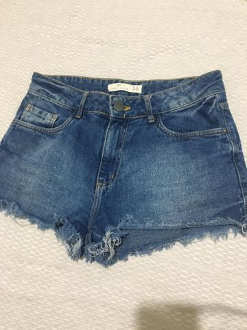 short jeans cintura alta azul claro