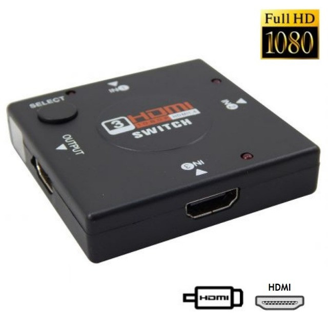 Switch Hdmi Extensão Hub Hdmi 3 portas Tv e Notebook - Foto 3