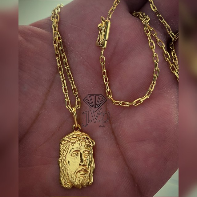 Cordão com rosto de Jesus  - Foto 2