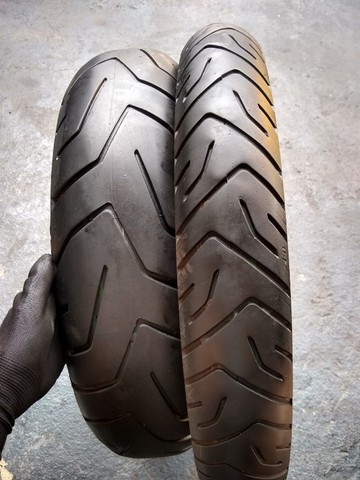 par de pneus bridgestone battlax adventure 41 150/70-17 e 90/90-21