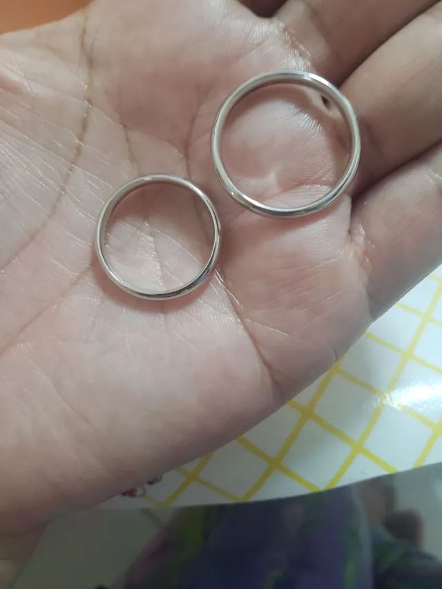 Par de alianças de compromisso em prata 925 Vivara - Foto 2