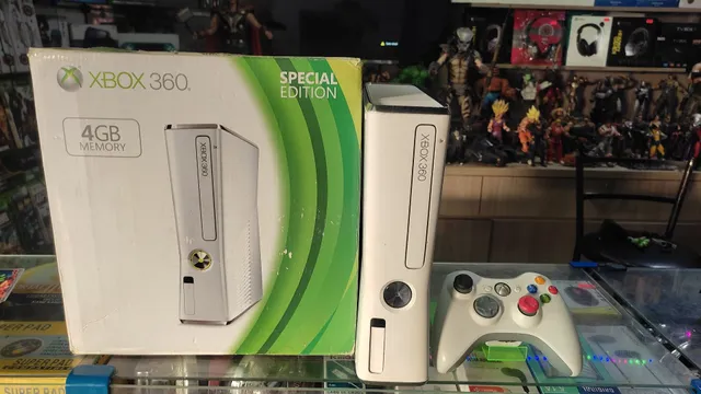 XBox 360 Slim Arcade 4GB Microsoft - Branco - DU COLOR COMERCIAL