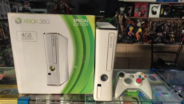 Console Xbox 360 Super Slim 4GB RGH 500GB + Jogos Digitais