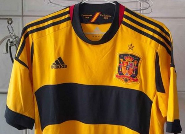 CAMISA FUTEBOL GOLEIRO ESPANHA ADIDAS EURO 2008 AUSTRIA SUICA FRETE GRATIS