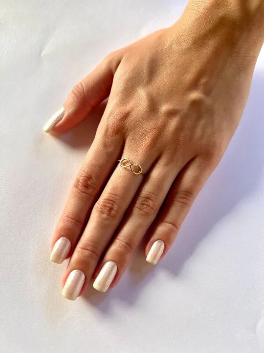 Anel Infinito Ouro 18 Kilates 1 Grama Aro 1 mm                           - Foto 2