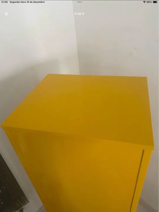 Cristaleira retrô de vidro amarelo - Foto 4