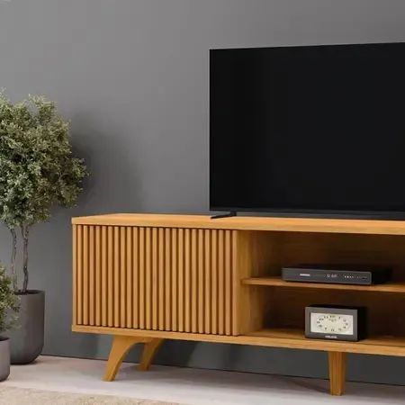 Rack 2 Portas Ripadas 1,80m Malva Nature r544 - Foto 2