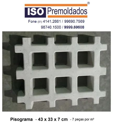Lajotas tátil é fabricada em concreto de 25MPa na dimensão de 50x50x3 cm ou 25x25x3 cm.  - Foto 6
