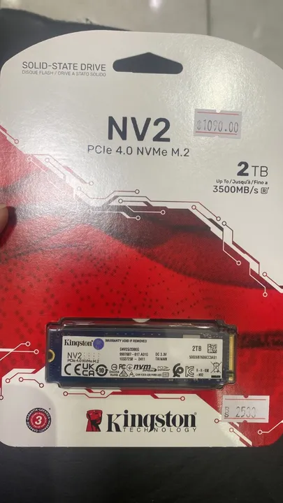 SSD 2TB Kingston NV2, M.2 2280, NVMe PCIe 4.0 x4 Leit 3500MB/s, Grav. 2800MB/s Instalamos
