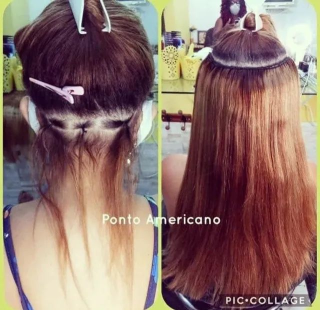 APLICAÇÃO DE MEGA HAIR _ PONTO AMERICANO 