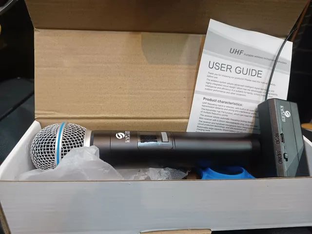 Microfone sem fio com um bastão novo com bateria carrega via USB longa duração oferta!  - Foto 2