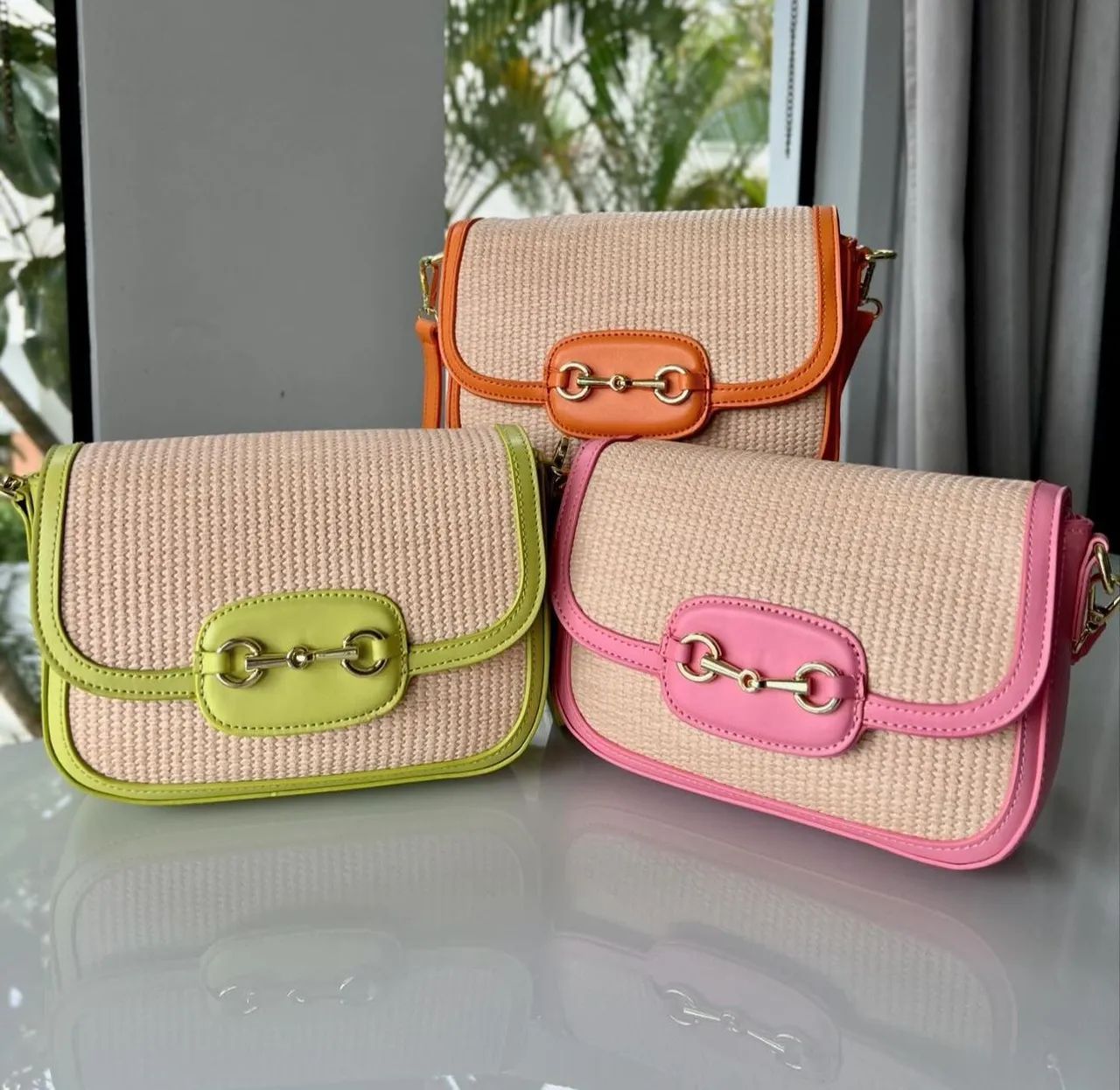 Bolsa de mão rosa glitter - Foto 4