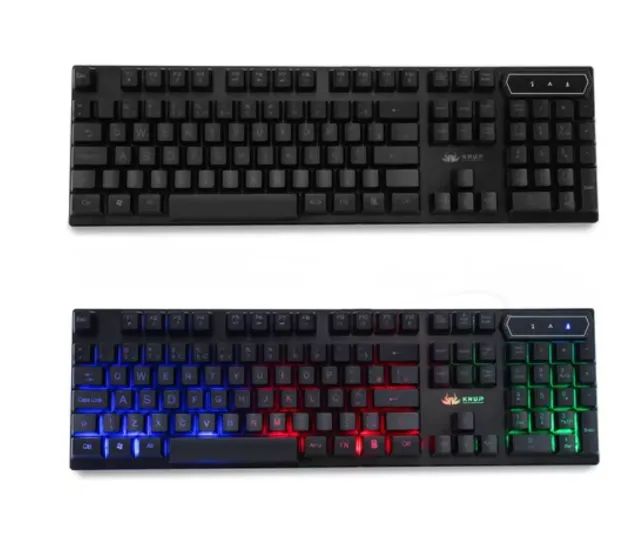 Kit Teclado Gamer Usb Knup Kp-te115 Membrana Com Mouse Rgb Luminoso Cor Do Mouse Preto Cor - Foto 2
