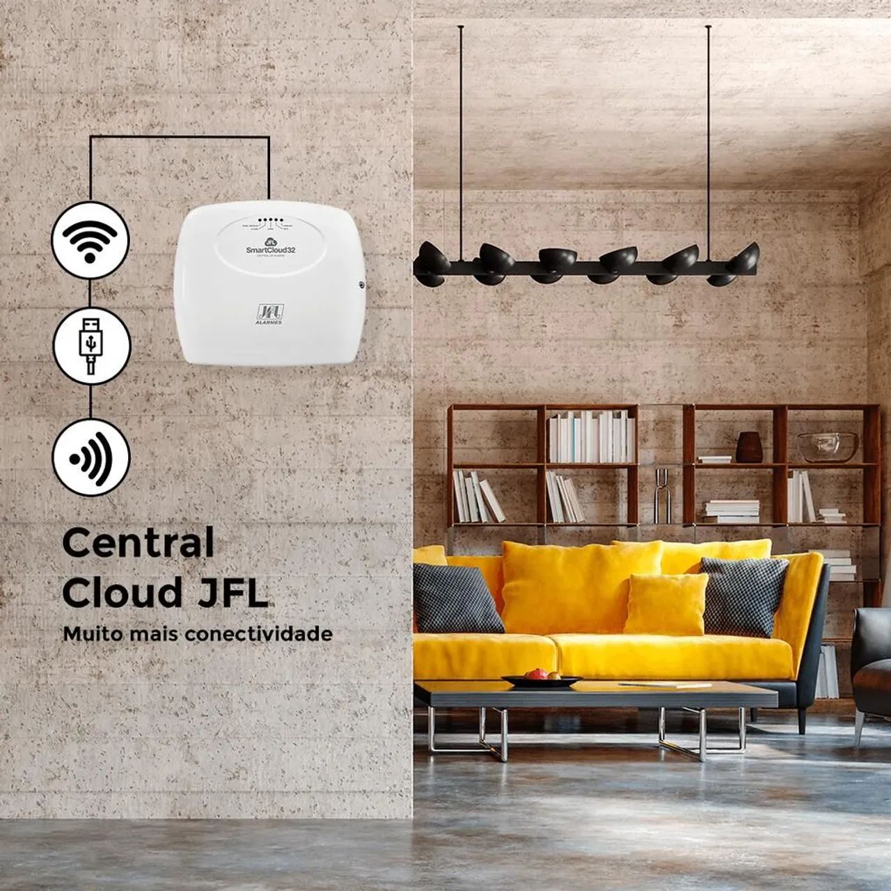 Kit Alarme Residencial JFL SmartCloud 32 - 6 Sensores - Foto 3