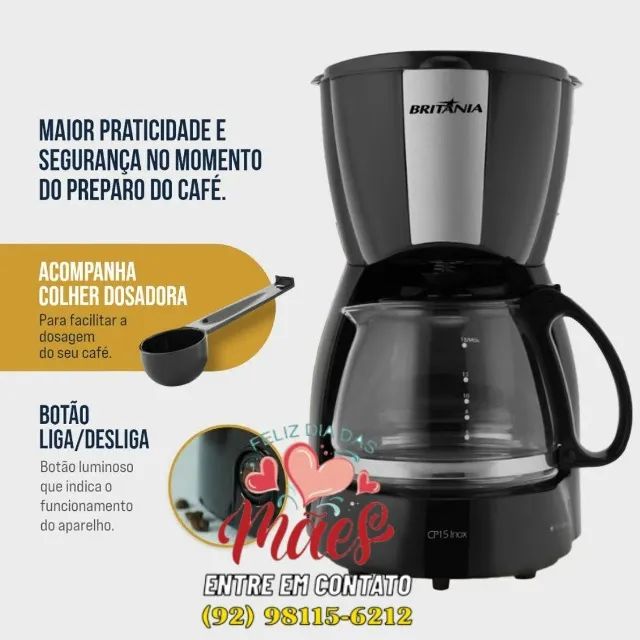 Cafeteira Eletrica Inox 15 xícaras-Entregas 9h as 22h - Foto 3