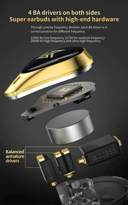 fone de ouvido Bluetooth profissional KZ as08 premium  - Foto 6