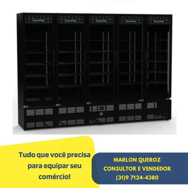 Expositor de Bebidas 5 Portas Polo Frio Novo