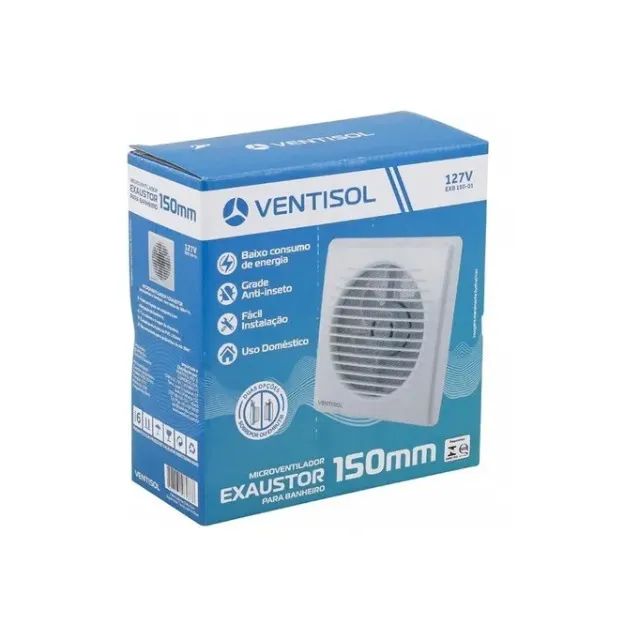 Microventilador Exaustor Para Banheiro 150mm - Foto 3