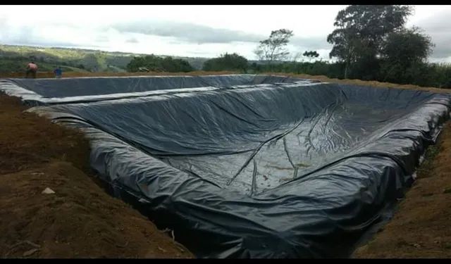 Geomembrana Lona 600 micras Pead para Decoração/Impermeabilização Lagos/Coberturas 5x5 - Foto 2