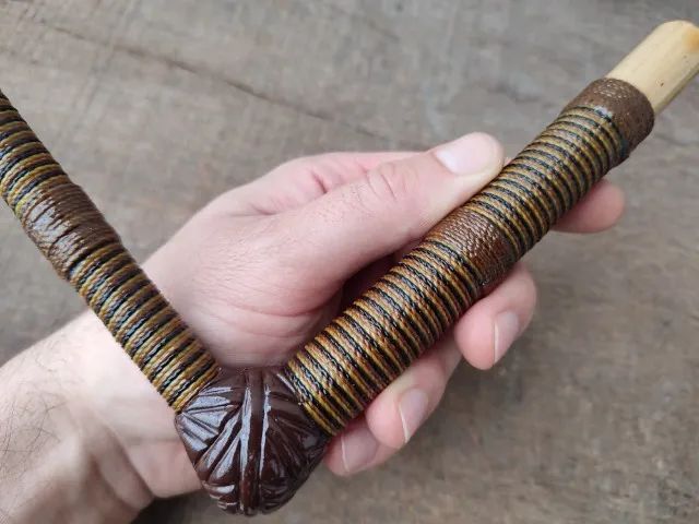 Tepi Aplicador Rapé Bambu Estilo V 30cm Marrom - Foto 5