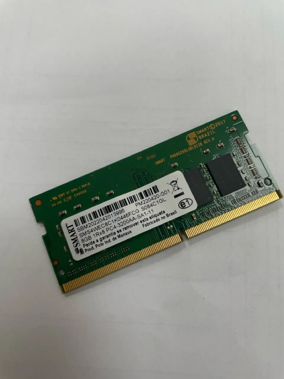Memória RAM 8GB DDR4 Smart para Notebook