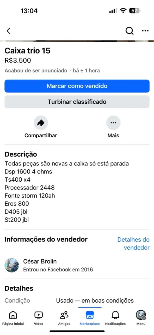 Caixa Trio 15