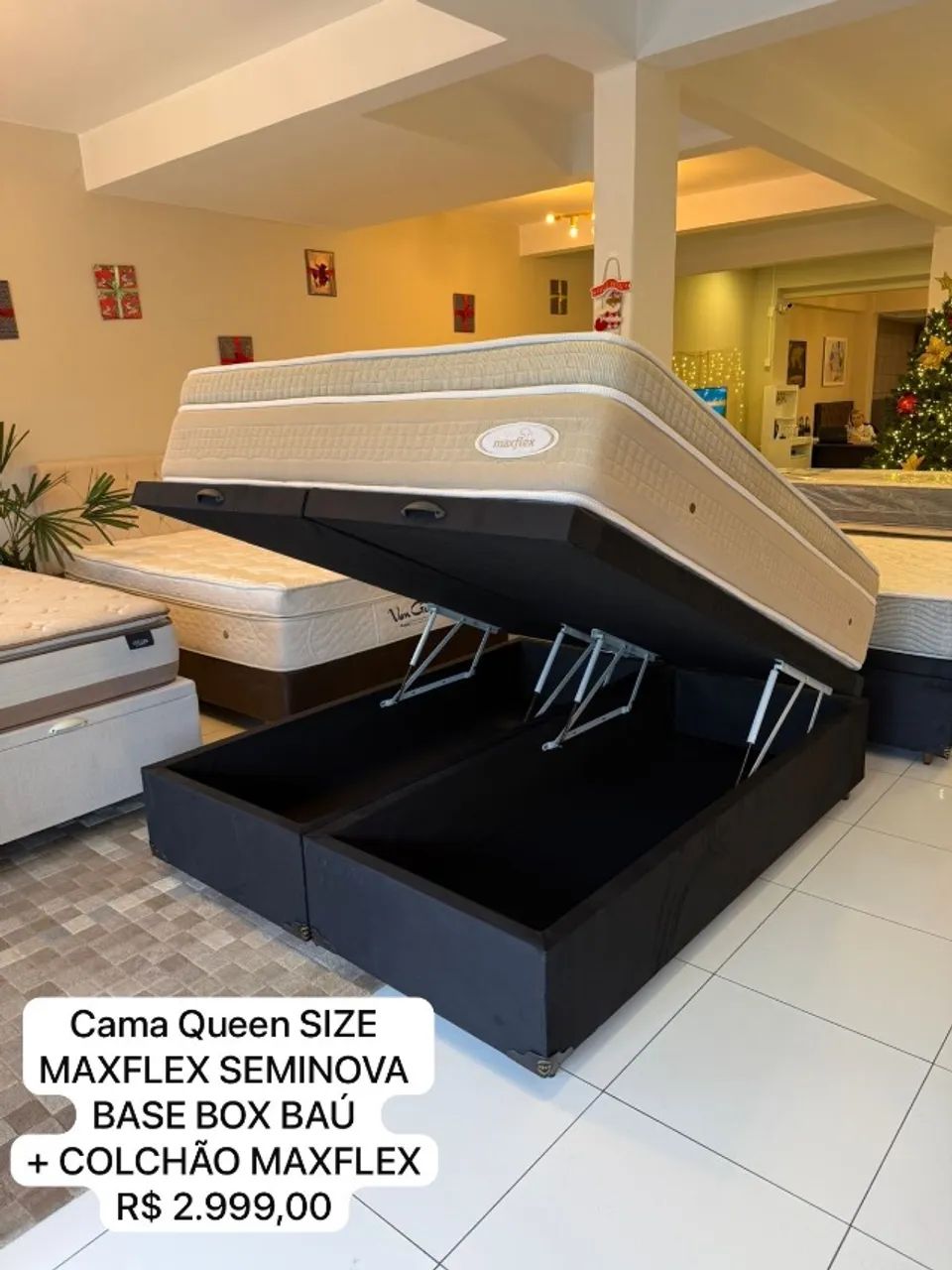 Cama box QUEEN BAÚ COM COLCHÃO MAXFLEX  - Foto 3