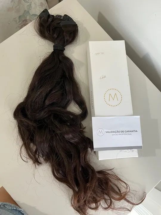 Mega Hair  Cabelo humano do sul Castanho Escuro Ondulado - 100g marca mermaid