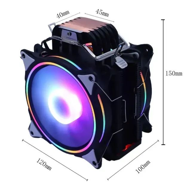 Air Cooler Wovibo Argb Dual Fan 120mm - Foto 3